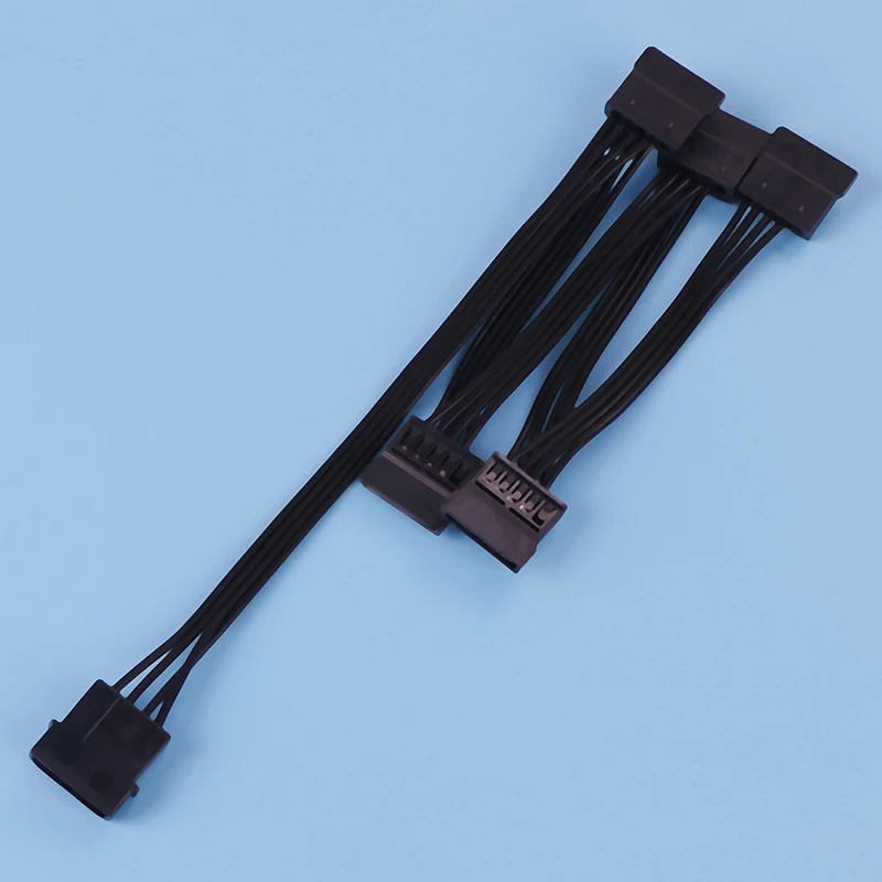 15Pin SATA Мощность кабель Шнур привод 18AWG провода жесткого диска D SSD PC сервер черный