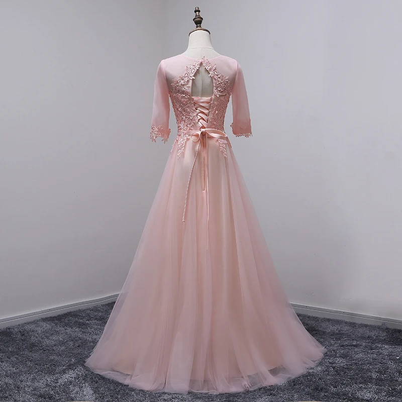 Robe De Soiree бордовое Красное Кружевное сексуальное длинное вечернее платье с открытой спиной Элегантные вечерние платья длиной до пола с рукавом три четверти