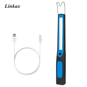 

USB Rechargeable LED Flashlight Super Bright COB LED Work Light Inspection Lamp Torch Flashlight Built in Battery for Emergency