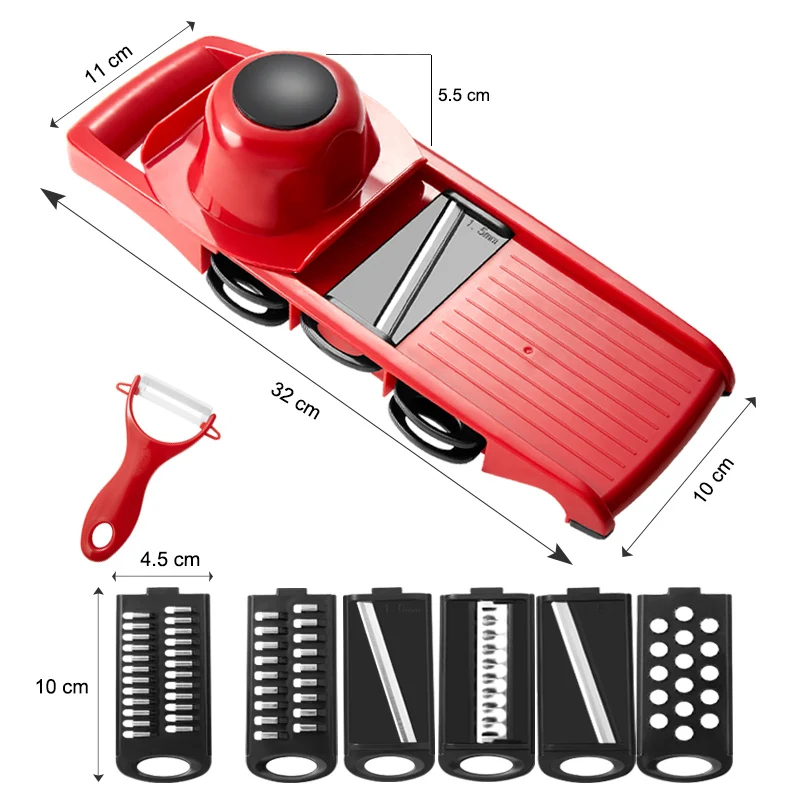 Пластиковые овощные фрукты слайсеры и резак с регулируемыми лезвиями из нержавеющей стали морковь картофель лук Терка CKC1363