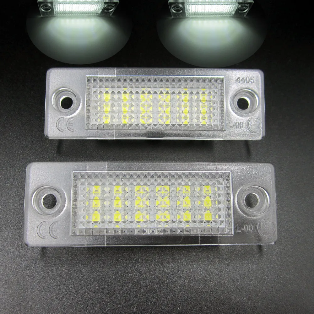 2x-White-18-LED-3528-SMD-Number-License-Plate-Lights-Lamp-for-VW-Passat-B5-Caddy