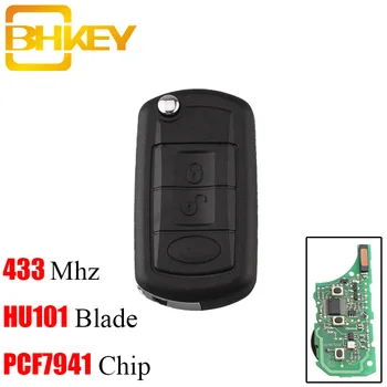 

BHKEY 433Mhz Remote Car key For Land Rover Discovery 3 LR3 With Transponder Chip ID46/PCF7941 Chip HU101 Blade