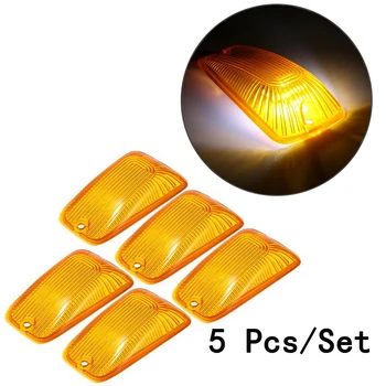 

Cab Roof Running Marker Lights White LED For Chevrolet/Kodiak/GMC/Topkick/ Amber Cover Piranha 12V 6W Car 5pcs/set Smoked Lamp