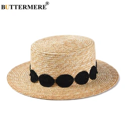 BUTTERMERE Summer Women Straw Hats Beach Panama Sun Caps Female Beige Wide Brim Ladies Elegant 2019 Brand Vacation Hats And Caps BUTTERMERE Summer Women Straw Hats Beach Panama Sun Caps Female Beige Wide Brim Ladies Elegant 2019 Brand Vacation Hats And Caps