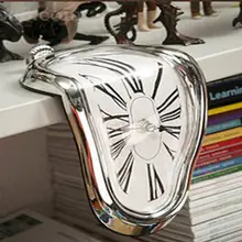 Novel Surreal Melting Distorted Wall Clock Surrealist Salvador Dali Style Wall Clock Amazing Home Decoration Gift surreal detachment