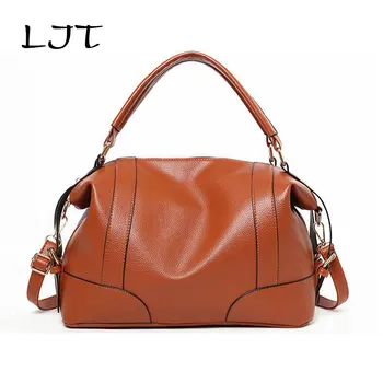 

LJT New Classic Woman Bag Ladies High Capacity Soft Casual PU Leather Female Handbag Women Famous Brand Tote Bag bolsas feminina