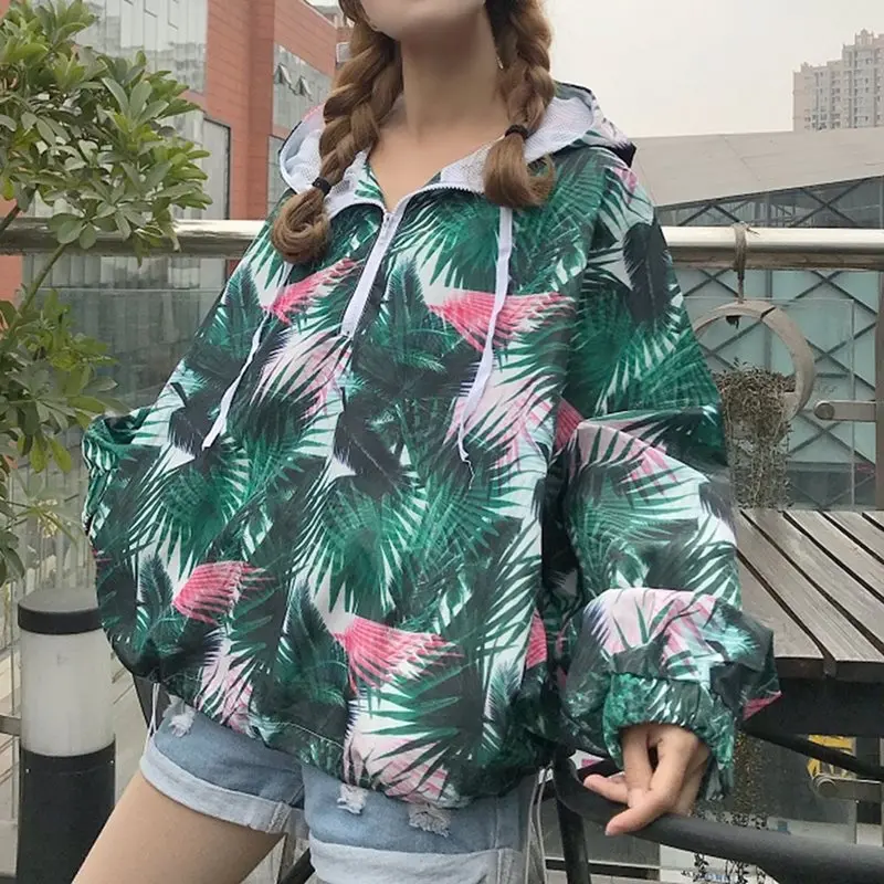 2019 Fashion Oversized Hoodie Women Harajuku Hip Hop Loose Streetwear Plant Print Hipster Autumn Top Black Gothic Casual Hoodies