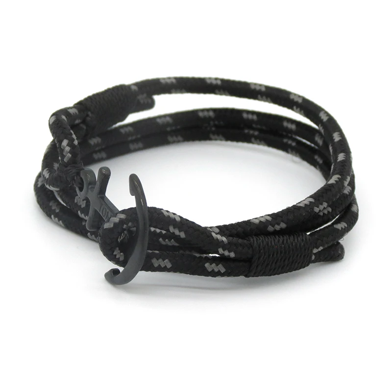 

Handcraft Steel Tom Hope Bracelet with Box Triple Black Men Navigation Anchor Bracelet Charm Bracelet for Women
