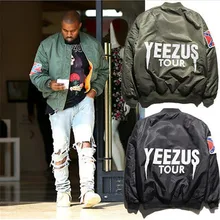 Fahion Casual Mann Jacke Reißverschluss Langarm Kanye West Yeezus Tour Yeezy Saison Ma-1 herren Bomberjacke Flug Outwear