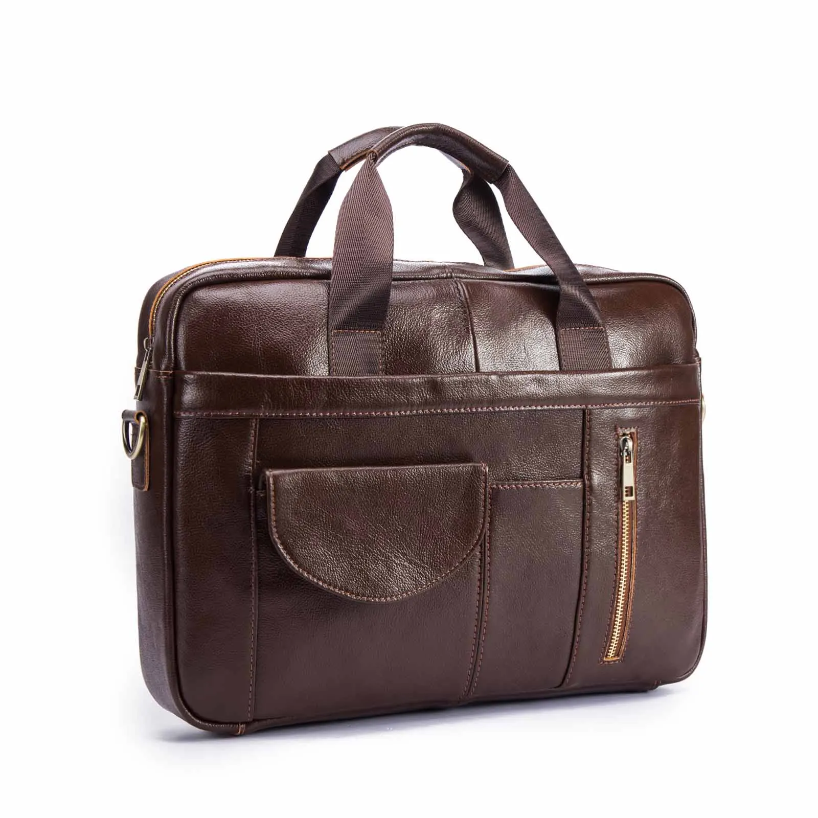 Мужской кожаный антикварный Модный деловой портфель 15," чехол для ноутбука Attache портфель сумка на одно плечо сумка-мессенджер 1116 - Цвет: 1116 brown