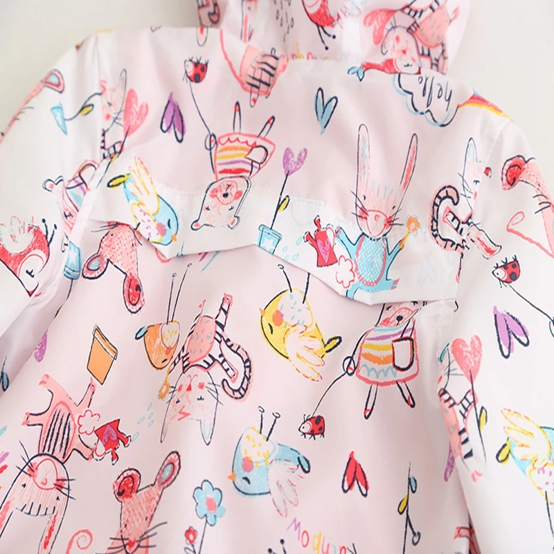 Sundea Angel/куртка для девочек весенне-летняя верхняя одежда для девочек с длинными рукавами и капюшоном, с изображением кота и животных, пальто, одежда От 2 до 8 лет