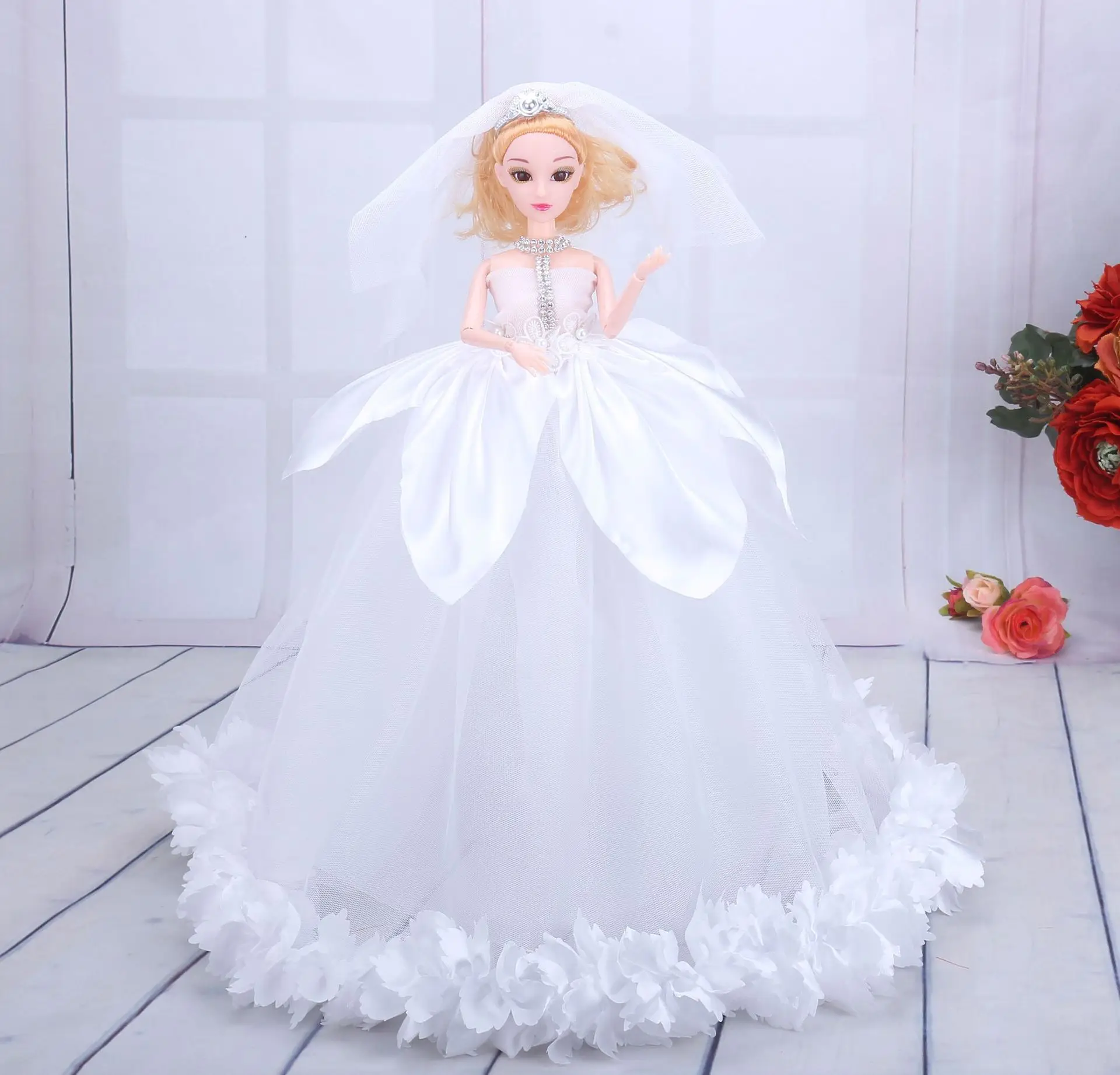 

Fashion Chinese Dolls Girls Toy Collectible Movable Joints Beautiful Style Princess Doll with Wedding Dress Gifts 30cm