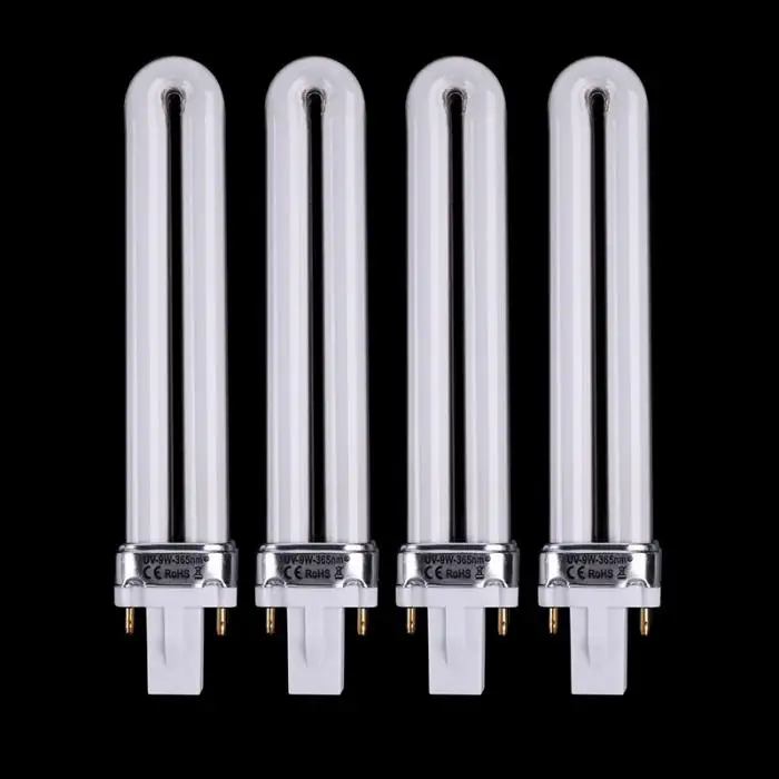 Hot 4 Pcs 9W Nail UV Gel Machine Lamp Light Bulb Tube for Electronic Nail Dryer Replacement SJ66