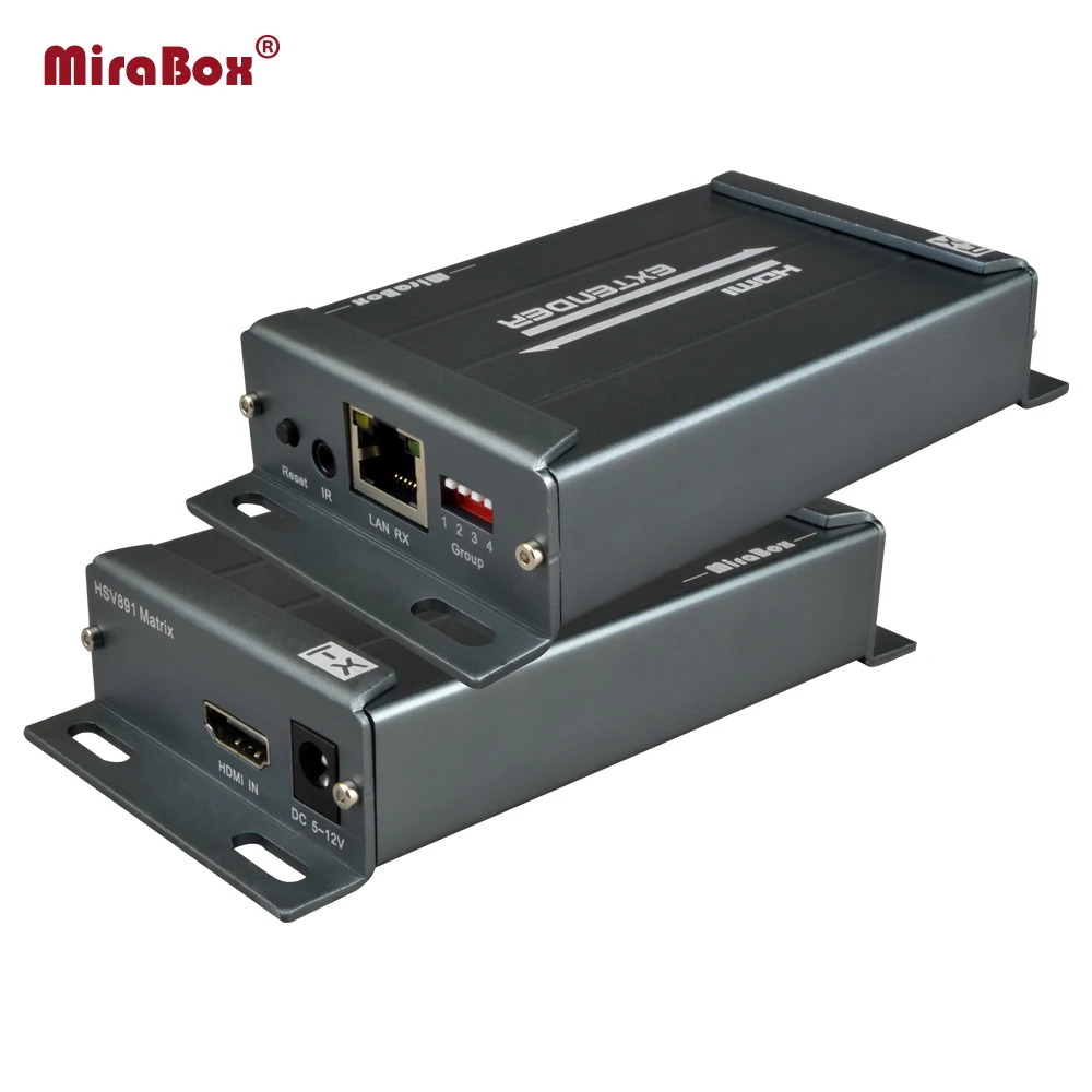 Matrix HDMI Extender With 3.5mm Audio Extractor IR Control By Cat5