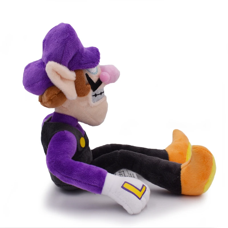 1Pcs 11inch 27cm Super Mario Plush Doll Soft Purple Waluigi Plush Toys Free Shipping