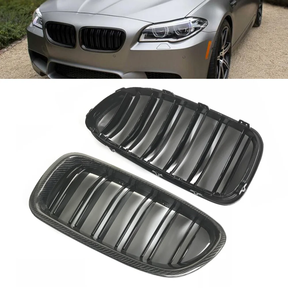 2 шт. передняя решетка двойная планка гриль для BMW 5 Series F10 Sedan & F11 Touring 2010 2011 2012 2013 2014