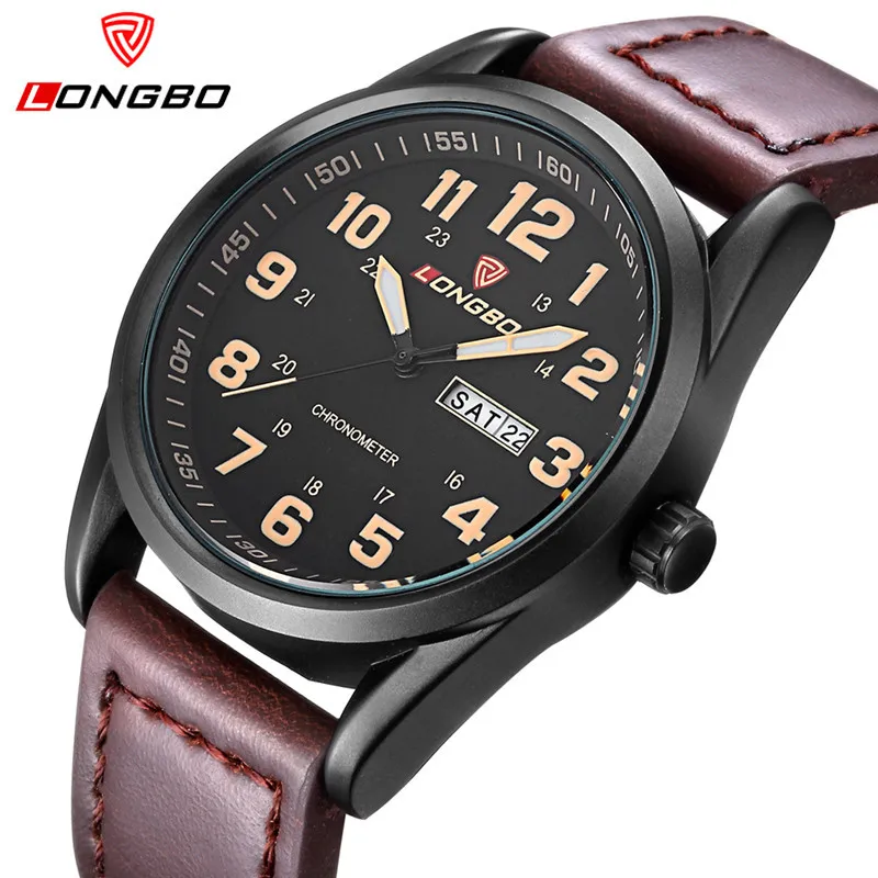 Prix pour Relogio masculino LONGBO marque de luxe montres hommes casual quartz montre hommes bracelet en cuir sport étanche horloge 80207 Prix pour Relogio masculino LONGBO marque de luxe montres hommes casual quartz montre hommes bracelet en cuir sport étanche horloge 80207