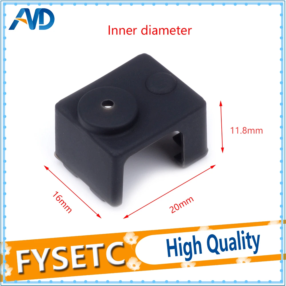 

2pcs Black V6 Heater Block Silicone Insulation Sock non-Official Heated Block For V6 Hotend Warm Keeping Cover
