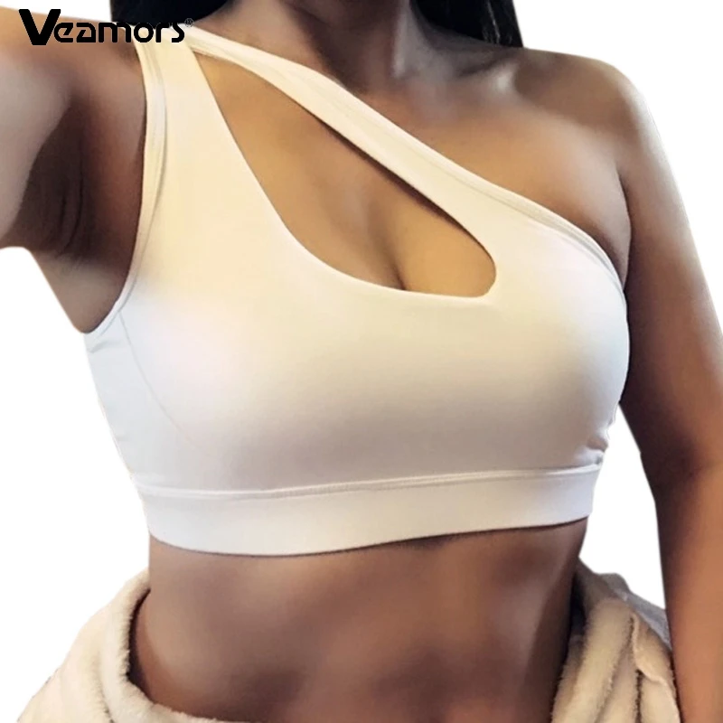 Buy VEAMORS Sexy One Shoulder Strap Women's Sport Bra