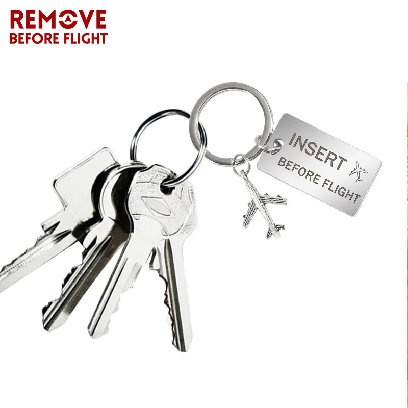 Stainless-Steel-Car-key-chain-Engraved-Insert-before-flight-Key-ring-Fashion-Car-keychain-for-Aviation (5)