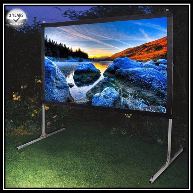 

P1VWG, 4:3 Video Heavy duty Portable Fast fold deluxe folding projection screen with front and rear projection screen
