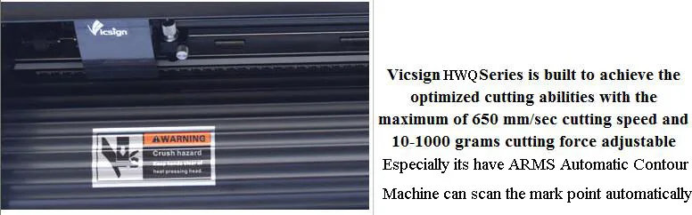 Vicsign 2" HWQ630 Автоматический контурный режущий плоттер с подставкой трафарет теплопередача Винил USB драйвер резак плоттер SignM