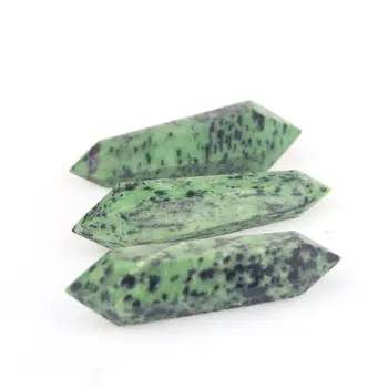 

natural clinozoisite crystal wands unakite stone double wand points altar random 1pcs