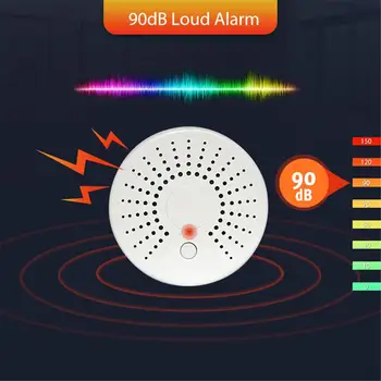 

WiFi Smart Smoke Detector Wireless Fire Smoke Sensor Temperature Detector For Home Security Alarm System APP Control