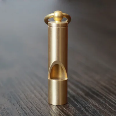 

Sport Outdoor Rescue Emergent Pendant Gear Camp Hike Mountaineer Whistle EDC Survive Mountainclimb Vintage Antique Brass Referee