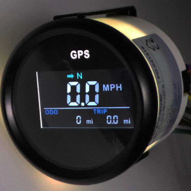 

Waterproof 52mm GPS Speedometer Gauge for Boat Marine Car 0~999 MPH Km/h Knots Odometer with Speedo Sensor and GPS antenna