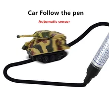 Magic Paintbrush Track Toy Car Creative Induction Car Excavator Tank Construction Car Child Birthday Gift without
