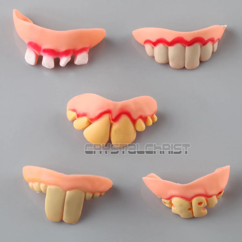 

5pcs Funny Gift Ugly Gag Fake Teeth for Costume Halloween Party Free Shipping