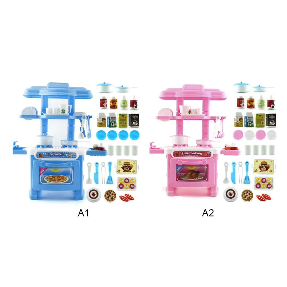 1 набор, детский игровой домик, игрушки для девочек, набор столовых приборов, детские игрушки, Кухонные Игрушки для готовки, имитирующие вид игры, кухонная модель
