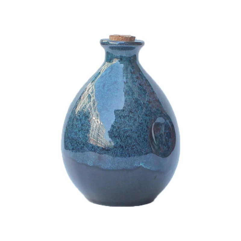 

Wine Pot Hip Flask Japanese-style Wine set Small Handless Winecup Pottery and Porcelain Hand Painted Creative Winebowl 08