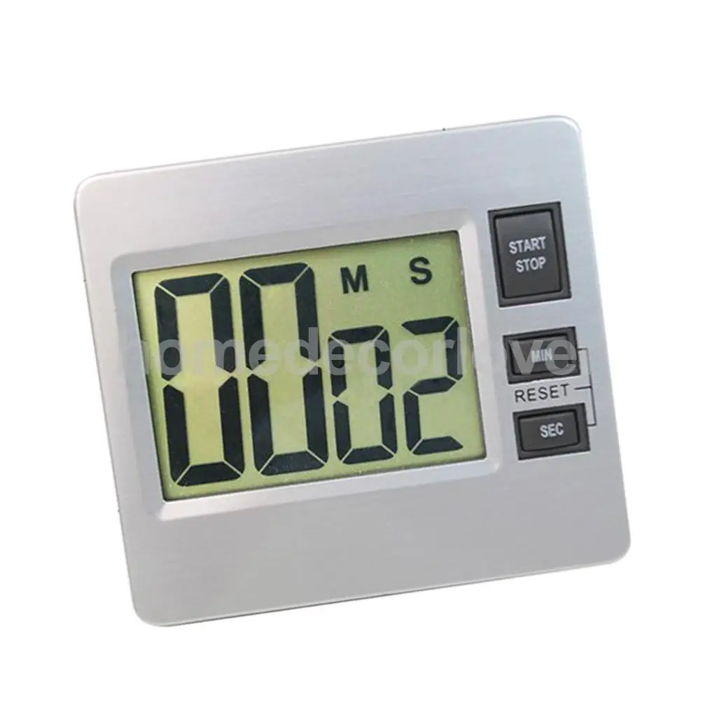   Digital LCD Bathroom Kitchen Wall Alarm Clock Countdown Up Set-up Timer Watch for Spa Sports Cooking Baking Racing Homework