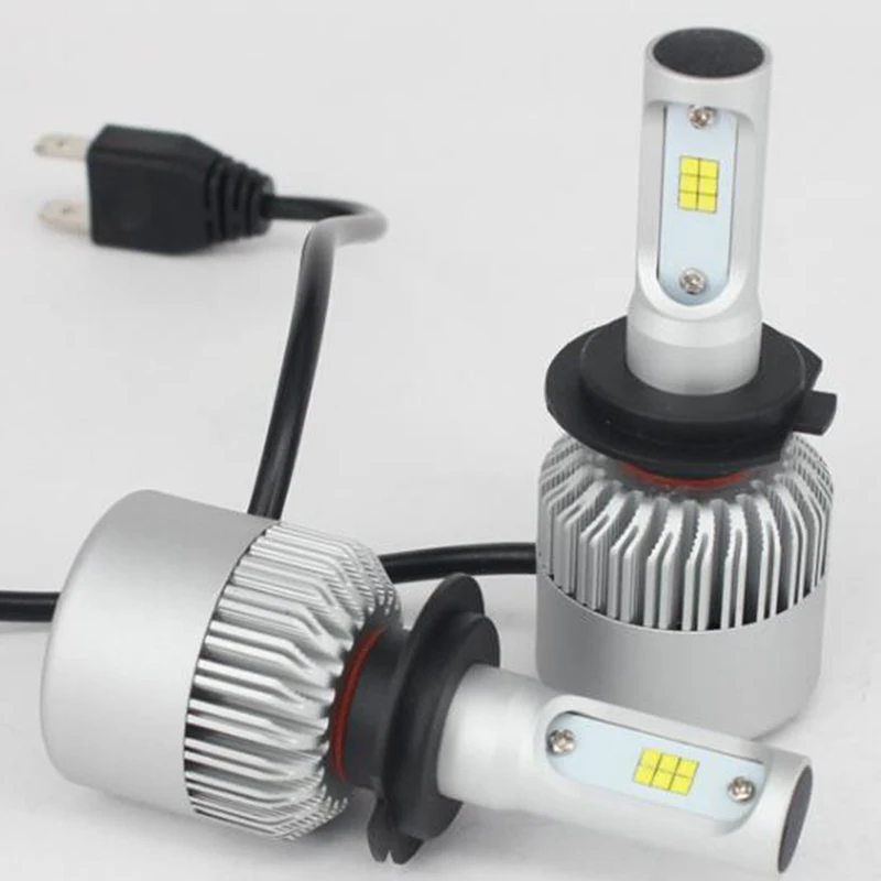 Светодиодные автолампы 10X S2 H1 H3 H4 H7 H8 H9 H11 9005 9006 72 Вт 6500 лм|Передние LED-фары для авто| |