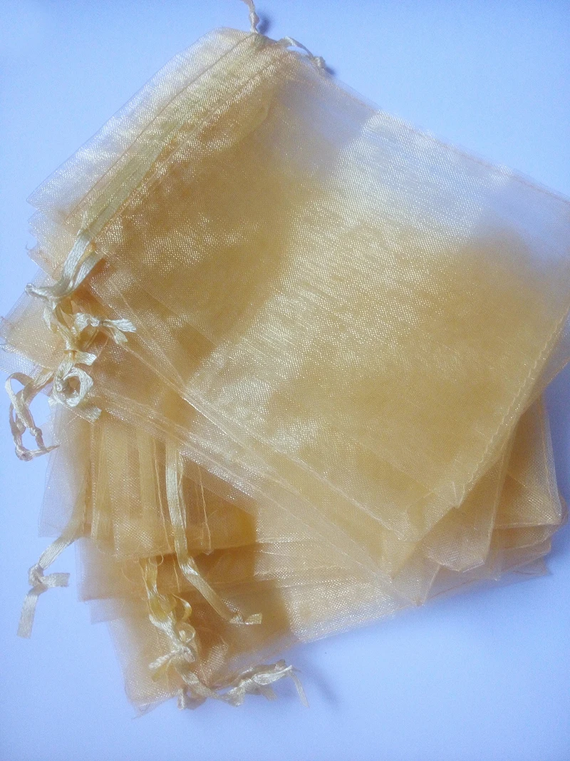 US $244.36 2000pcs 2030cm Gold Organza Gift Bag Jewelry Packaging Display Bags Drawstring Pouch For Braceletsnecklacewed Yarn Bag