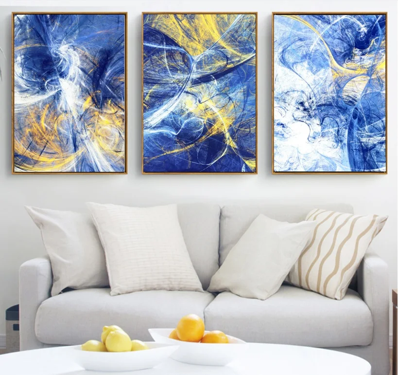

Abstract 3 Pieces Canvas Paintings Modular Pictures Wall Art Canvas for Living Room Decoration No Framed