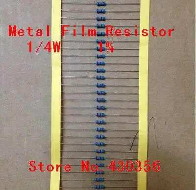 

Free Shipping 100pcs/lot 0.25W Metal Film Resistor +-1% 2.7K ohm 2K7 1/4W