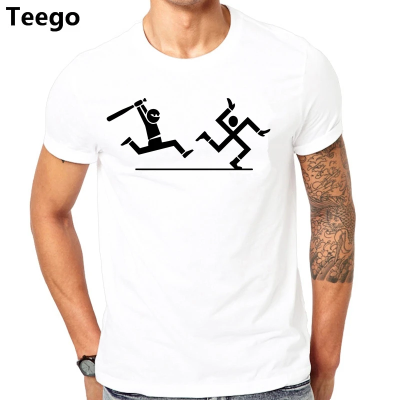 

Order Tee Shirt Online 2017 Antifa No Swatsticka Nazis Jews Small-2XL Available Men's T Shirt Hip-Hop Printing On T-Shirt