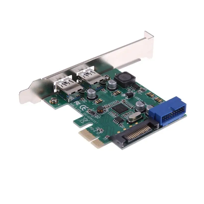 ALLOYSEED 4 Порты и разъёмы USB 3,0 PCI-E PCI Express Extender Riser Card 2 внешних USB3.0 и 2 внутренних 19Pin заголовок PCIe множитель карты