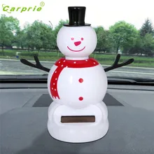Горячая Снеговик на солнечных батареях танцы Рождество качающийся анимированный поплавок Танцующая игрушка автомобиль Декор подарок Aug 18