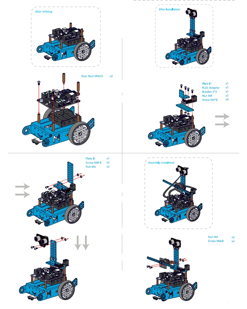 Makeblock DIY mBot дополнительный набор Обучающий робот набор строительный сервопривод Комплект игрушек