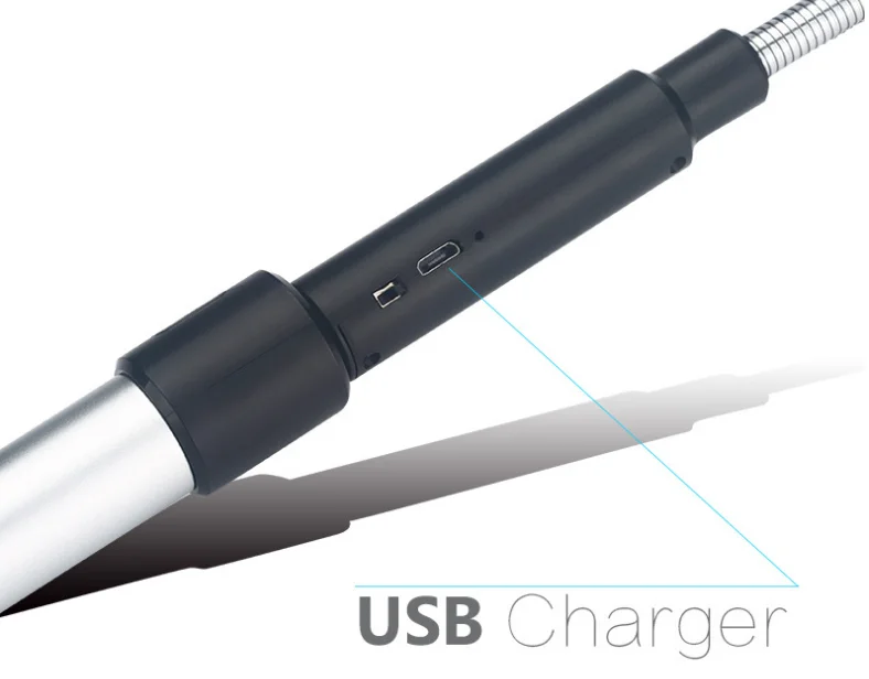 USB перезаряжаемая электрическая дуговая Зажигалка длинная Масштабируемая гибкая шея ветрозащитные Свечи Зажигалки для кухни газовая плита 801