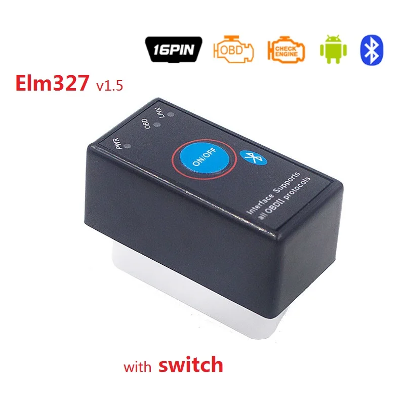 

Super Mini Elm327 Bluetooth OBD2 V1.5 Elm 327 V 1.5 OBD 2 Car Diagnostic-Tool Scanner Elm-327 OBDII Adapter Auto Diagnostic Tool
