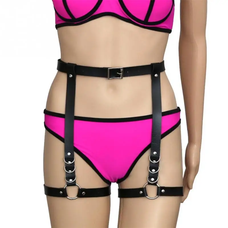 

Sexy Stylish PU Body Waist Leg Harness Thigh Belt Garter Adjustable Strap Club Wear