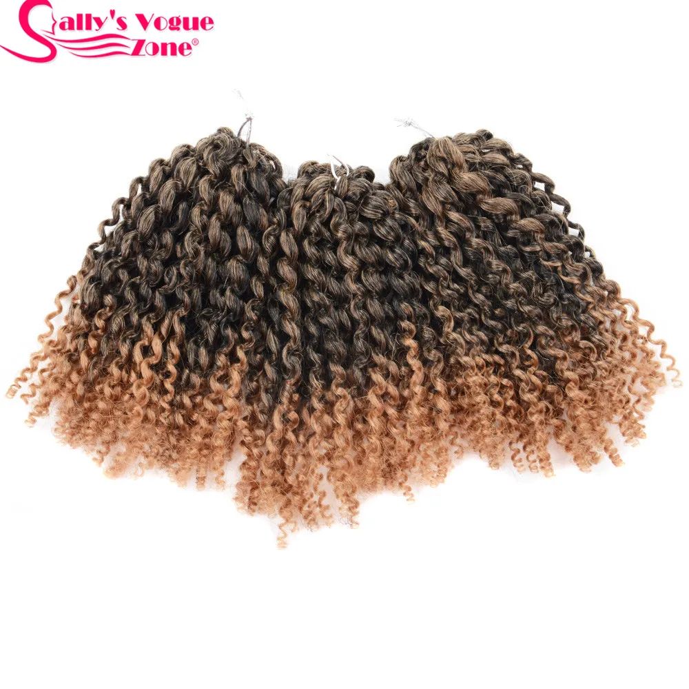 8Inch 3pcsset Crochet Braids Marlybob Hair Synthetic Kinky Twist Curly Crochet Braiding Hair Extensions Jumbo Twist Hair Styles (54)_