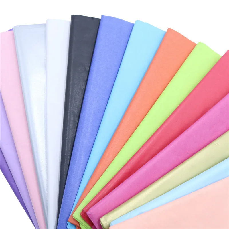 

20 Pcs Tissue Paper DIY Manual Craft Paper Flowers Wedding Festive Party Gifts Wrapping Scrapbooking Backdrop Decor (50*66 cm