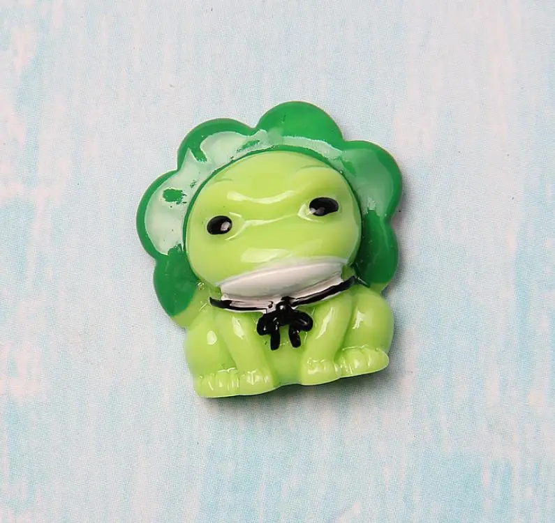 Kawaii плоские пластмассовые шармы в виде лягушки из мультфильма Подвески для DIY Украшение-ожерелье серьги брелок для изготовления ювелирных изделий