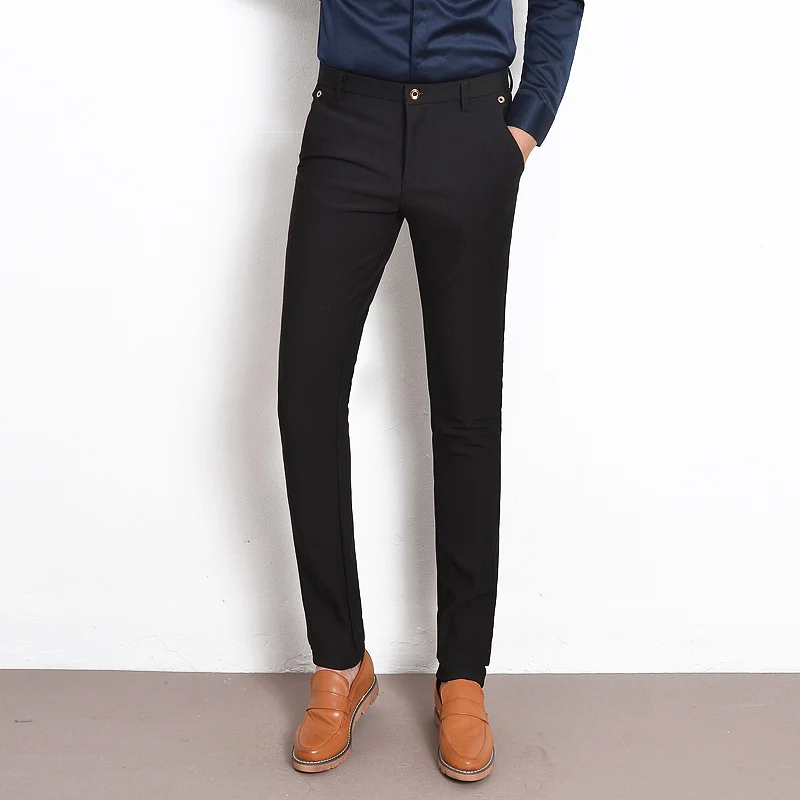 black skinny suit pants mens
